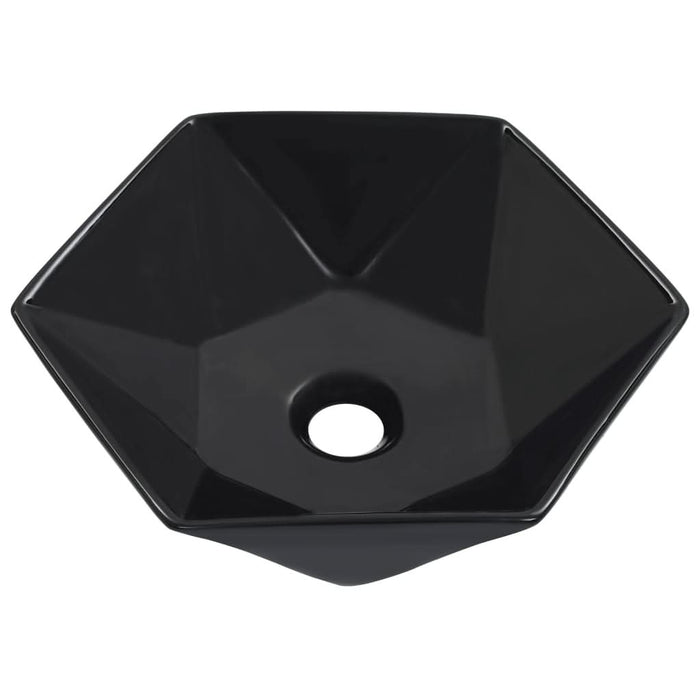 Chiuvetă de baie, negru, 41 x 36,5 x 12 cm, ceramică - WALTI WALTI