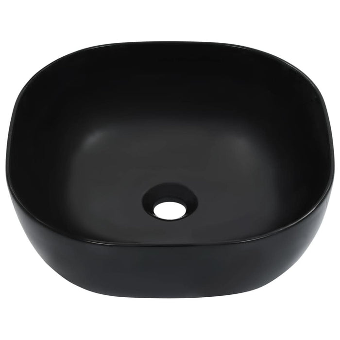 Chiuvetă de baie, negru, 42,5x42,5x14,5 cm, ceramică - WALTI WALTI
