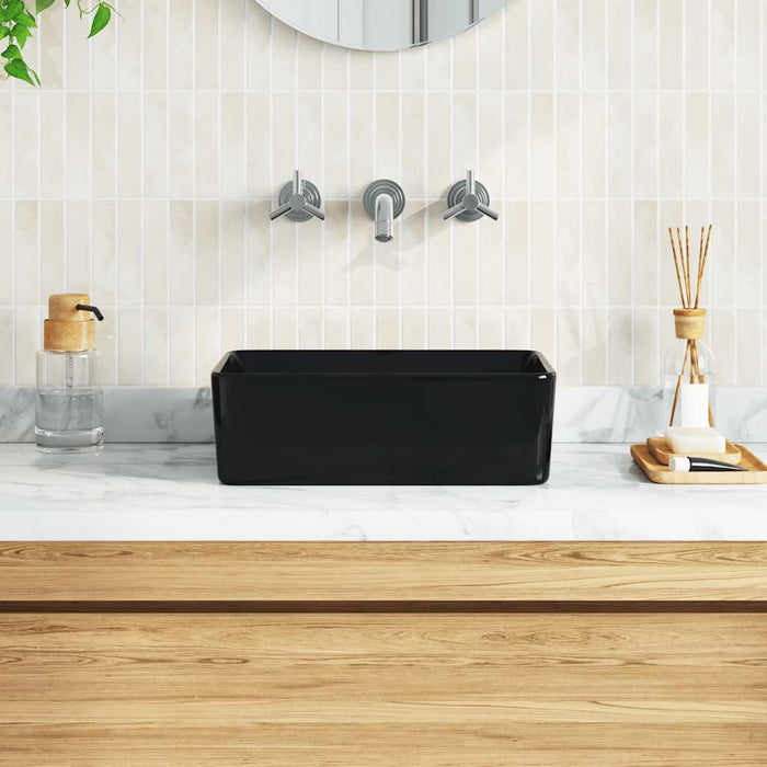 Chiuvetă de baie, negru, 40 x 30 x 13 cm, ceramică - WALTI WALTI