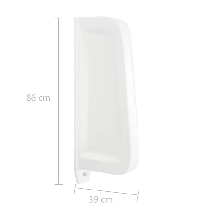 Paravan protecție pisoar cu montaj în perete alb ceramică - WALTI WALTI