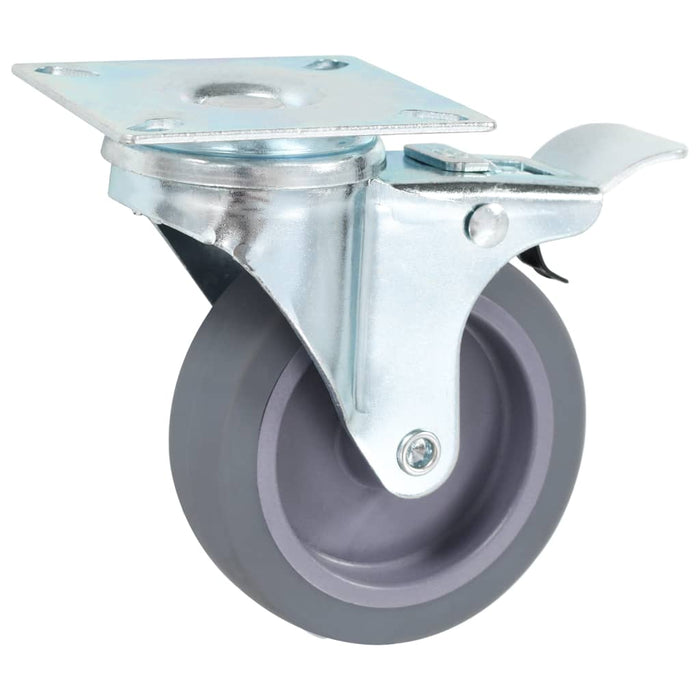 Roți pivotante cu frâne duble, 4 buc., 75 mm - WALTI WALTI