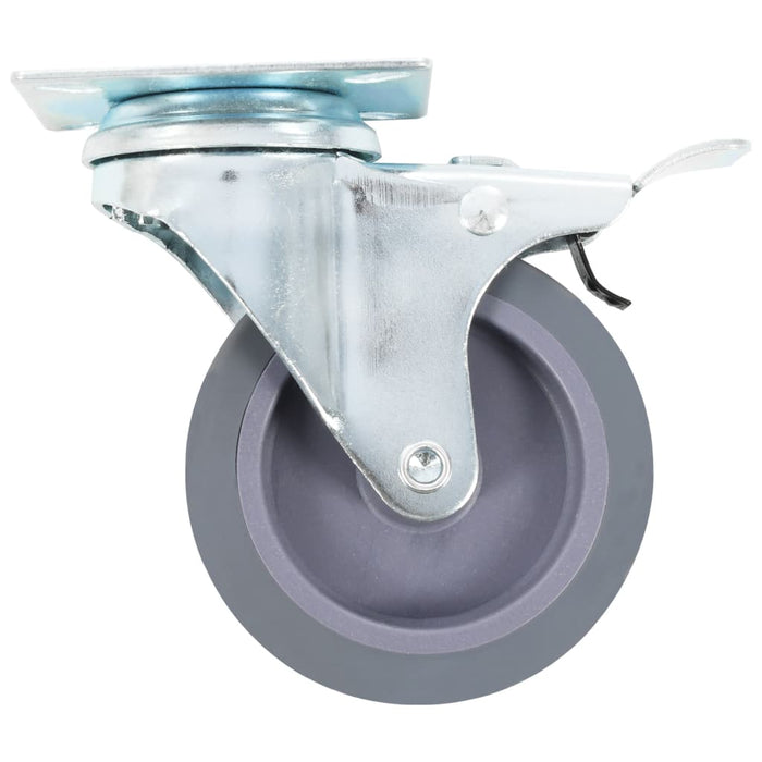 Roți pivotante cu frâne duble, 4 buc., 75 mm - WALTI WALTI