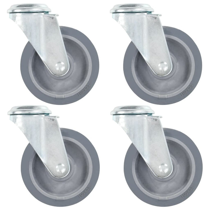 Roți pivotante cu gaură pentru șurub, 4 buc., 100 mm - WALTI WALTI