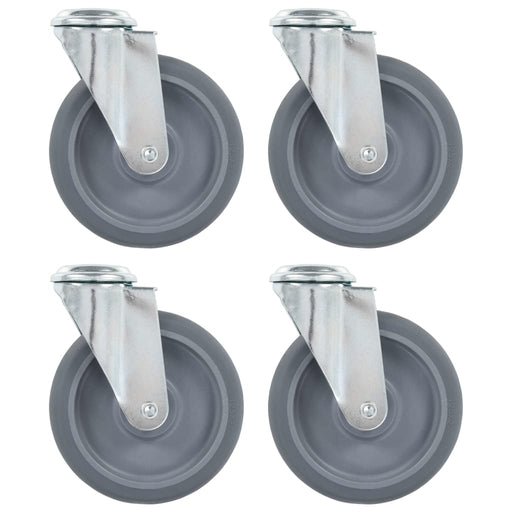 Roți pivotante cu gaură pentru șurub, 4 buc., 125 mm - WALTI WALTI