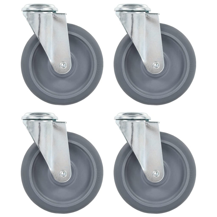 Roți pivotante cu gaură pentru șurub, 4 buc., 125 mm - WALTI WALTI
