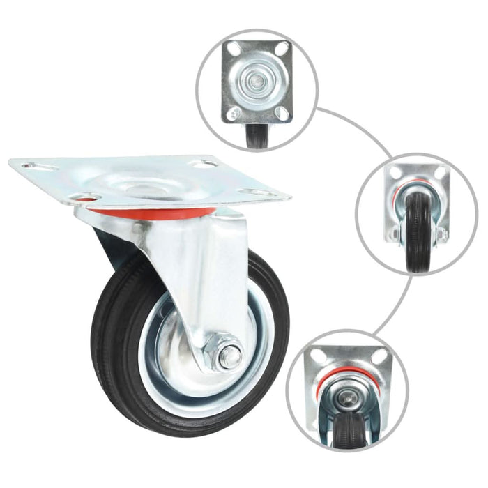 Roți pivotante, 4 buc., 75 mm - WALTI WALTI