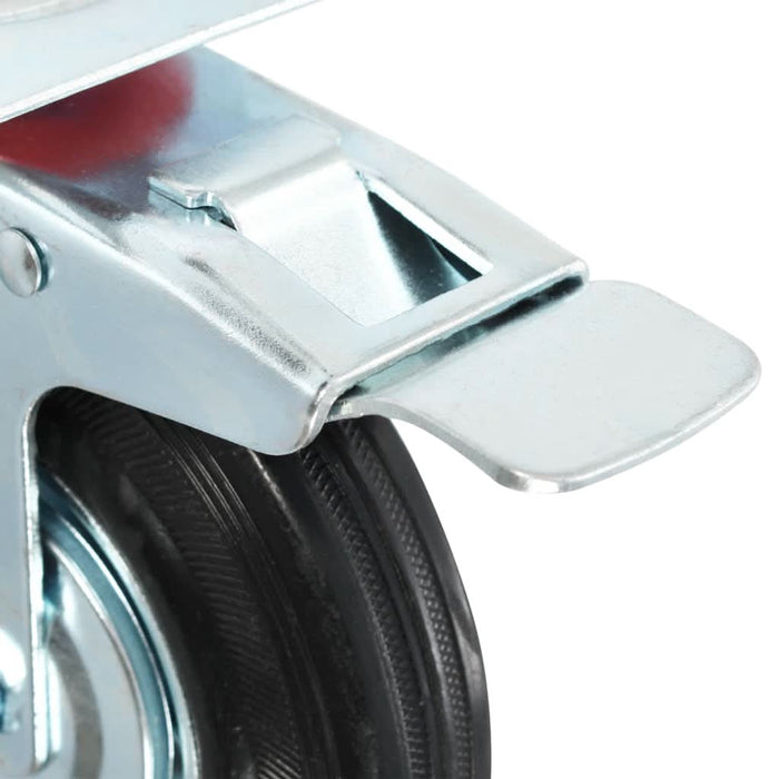 Roți pivotante cu frâne duble, 4 buc., 125 mm - WALTI WALTI