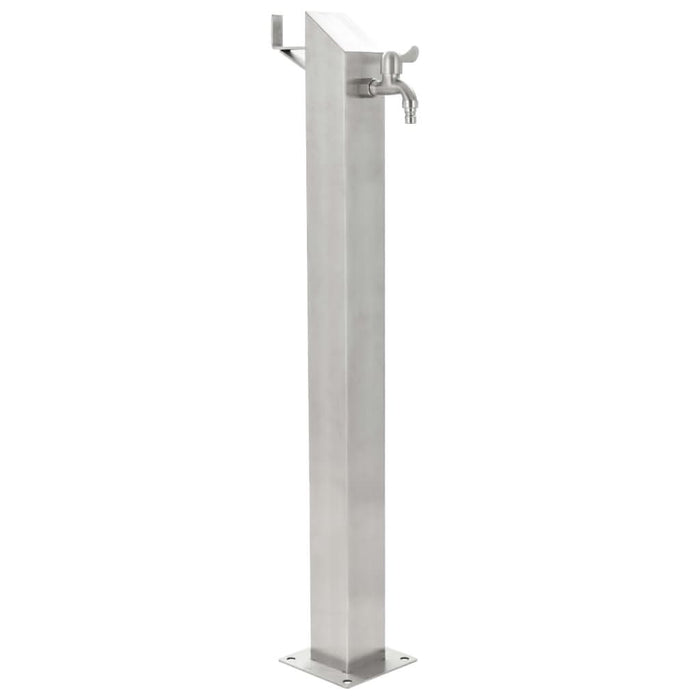 Coloană de apă pentru grădină, 95 cm, oțel inoxidabil, pătrat - WALTI WALTI