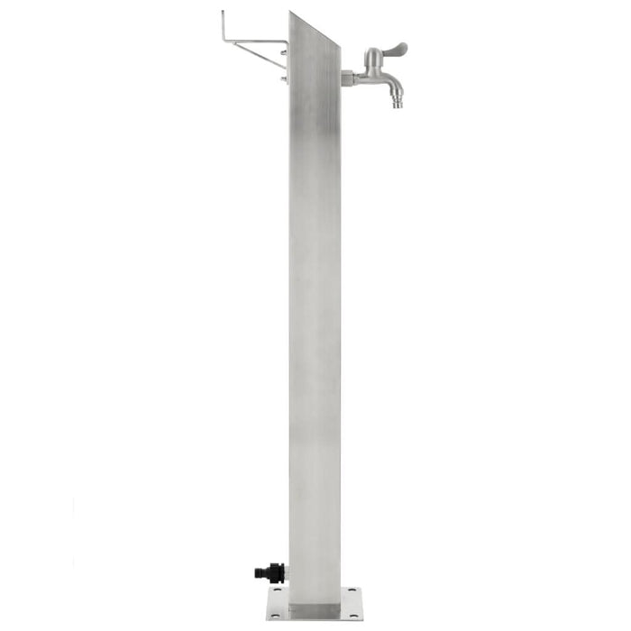 Coloană de apă pentru grădină, 95 cm, oțel inoxidabil, pătrat - WALTI WALTI