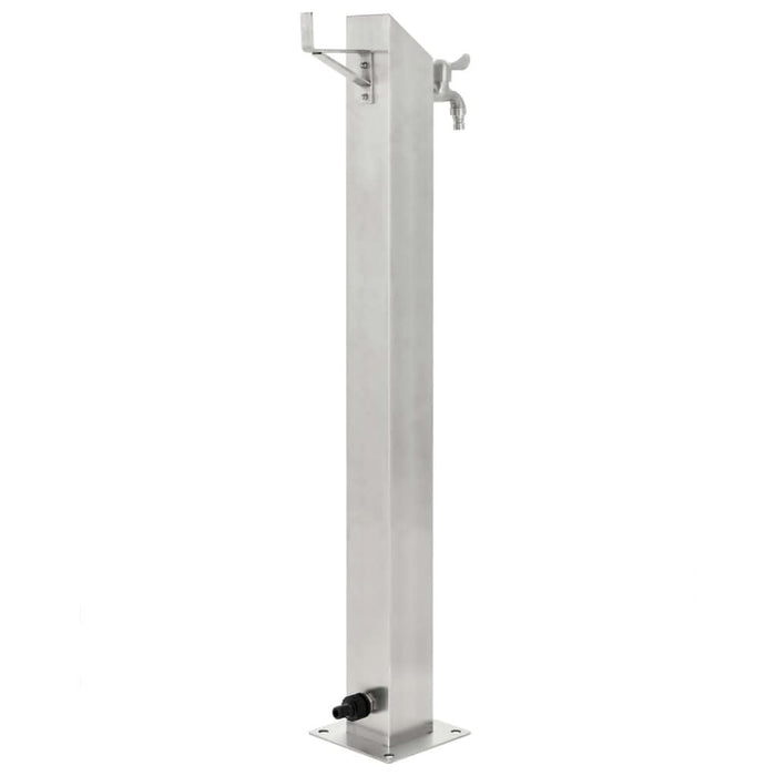 Coloană de apă pentru grădină, 95 cm, oțel inoxidabil, pătrat - WALTI WALTI