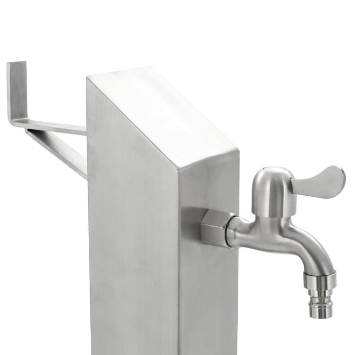 Coloană de apă pentru grădină, 95 cm, oțel inoxidabil, pătrat - WALTI WALTI