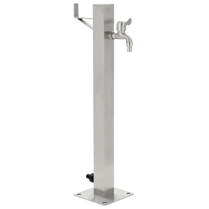 Coloană de apă de grădină, 65 cm, oțel inoxidabil, pătrat - WALTI WALTI