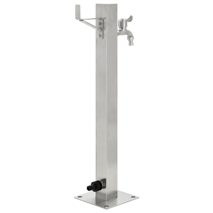 Coloană de apă de grădină, 65 cm, oțel inoxidabil, pătrat - WALTI WALTI