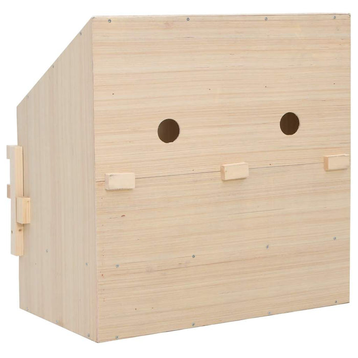 Cuibar găini cu 2 compartimente, 63x40x65 cm, lemn masiv pin WALTI