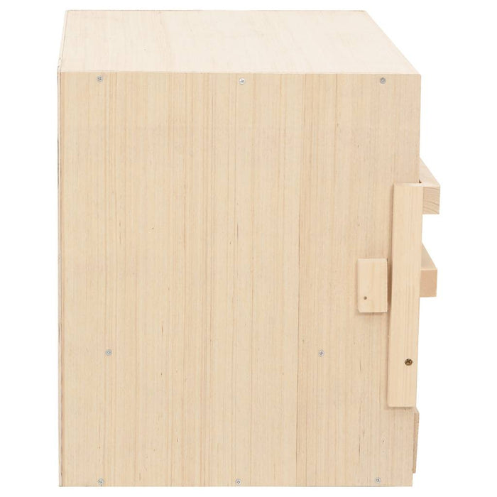 Cuibar găini cu 2 compartimente, 63x40x45 cm, lemn masiv pin WALTI