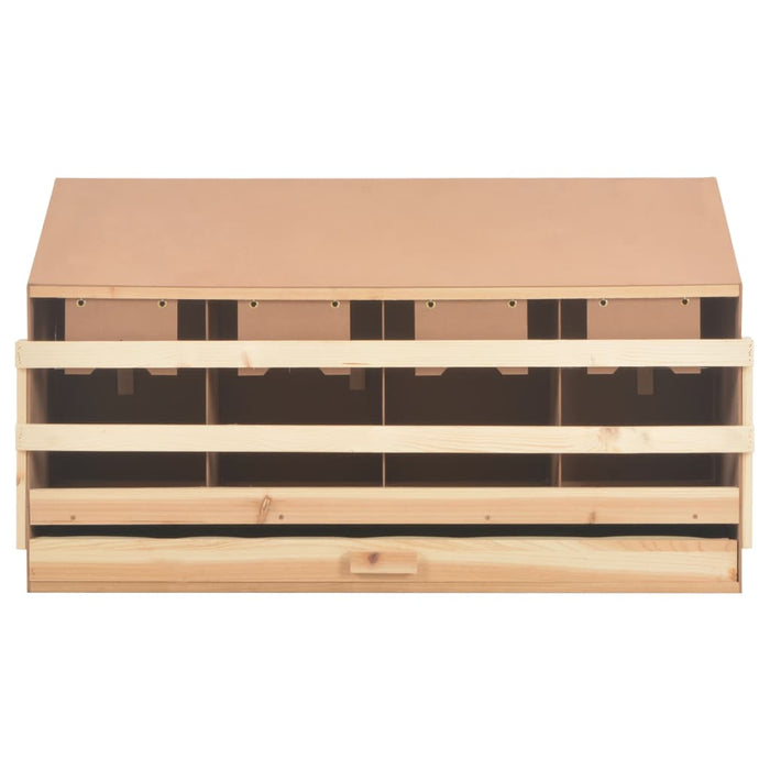 Cuibar găini, 4 compartimente, 106 x 40 x 59 cm, lemn masiv pin - WALTI WALTI
