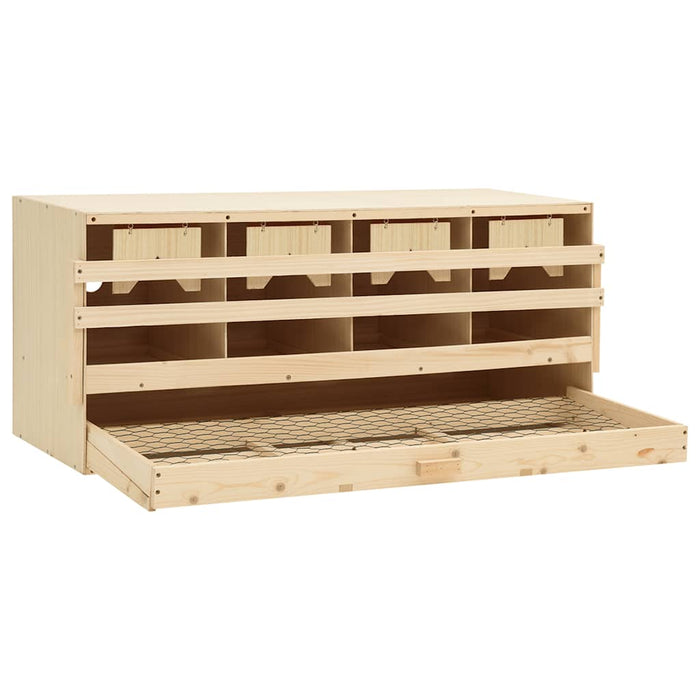 Cuibar găini cu 4 compartimente, 106x40x45 cm, lemn masiv pin WALTI