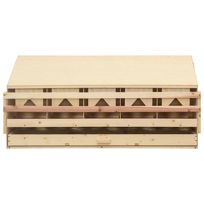 Cuibar găini cu 5 compartimente 117x33x54 cm lemn masiv pin WALTI