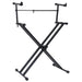 Set suport dublu claviatură, cadru în formă de X, negru - WALTI WALTI