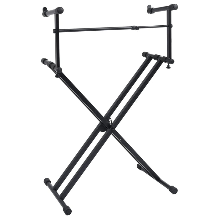 Set suport dublu claviatură, cadru în formă de X, negru - WALTI WALTI