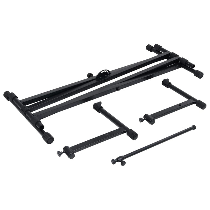Set suport dublu claviatură, cadru în formă de X, negru - WALTI WALTI