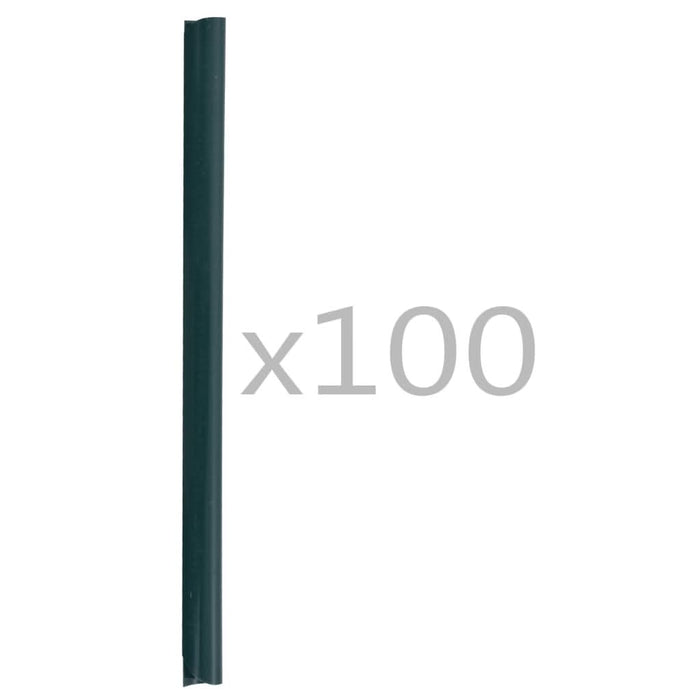 Cleme fixare fâșii de gard, 100 buc., verde, PVC - WALTI WALTI
