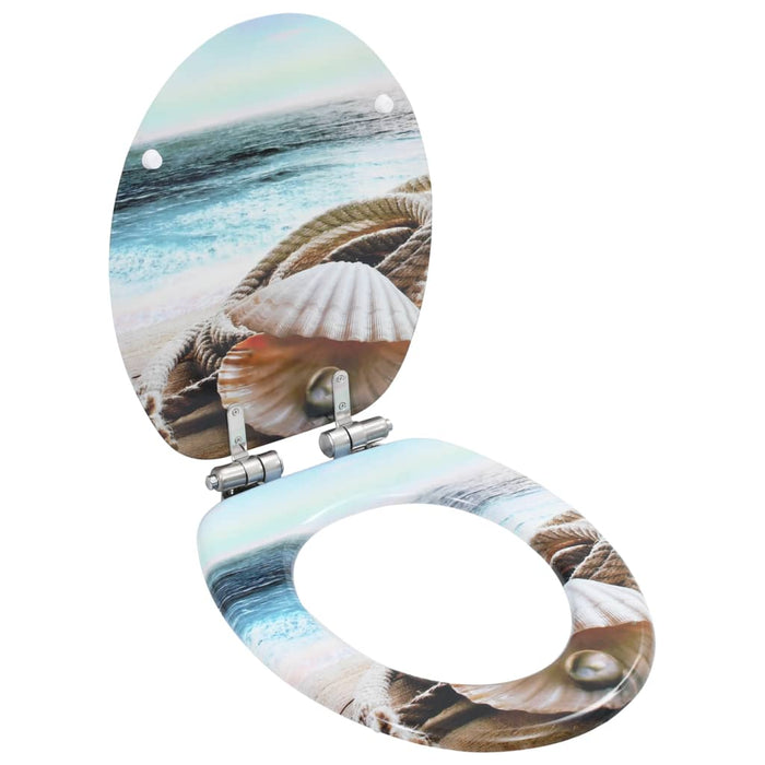 Capac WC cu închidere silențioasă, MDF, design scoici - WALTI WALTI