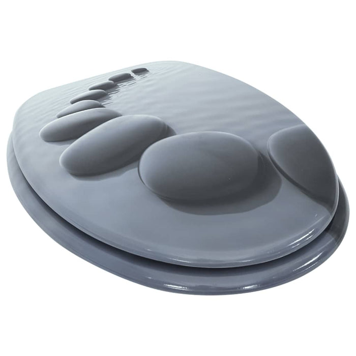 Capac WC cu închidere silențioasă, MDF, design pietre - WALTI WALTI