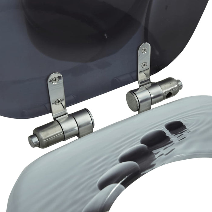 Capac WC cu închidere silențioasă, MDF, design pietre - WALTI WALTI