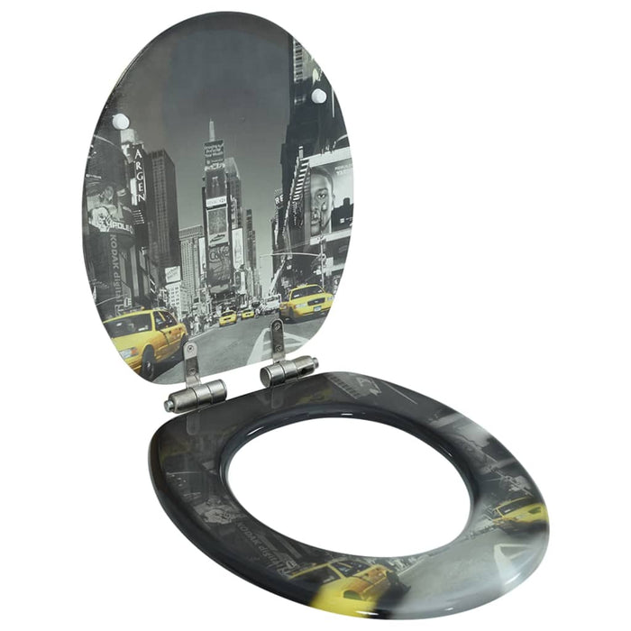 Capac WC cu închidere silențioasă, MDF, design New York - WALTI WALTI