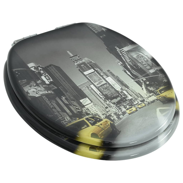 Capac WC cu închidere silențioasă, MDF, design New York - WALTI WALTI