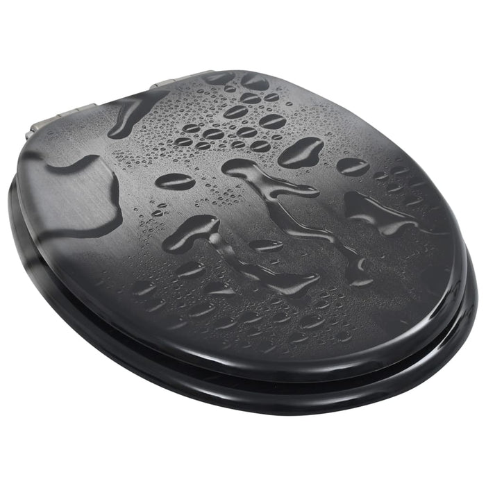 Capac WC cu închidere silențioasă, MDF, design picătură de apă - WALTI WALTI