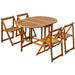 Set mobilier de exterior pliabil, 5 piese, lemn masiv de acacia - WALTI WALTI