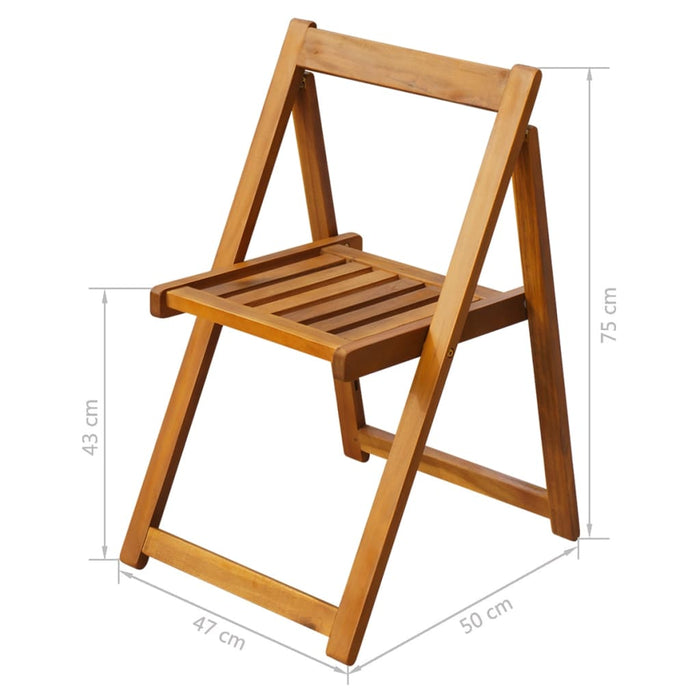 Set mobilier de exterior pliabil, 5 piese, lemn masiv de acacia - WALTI WALTI