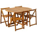 Set mobilier de exterior pliabil, 5 piese, lemn masiv de acacia - WALTI WALTI
