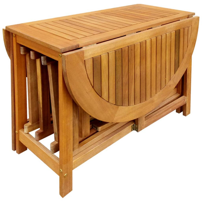 Set mobilier de exterior pliabil, 5 piese, lemn masiv de acacia - WALTI WALTI