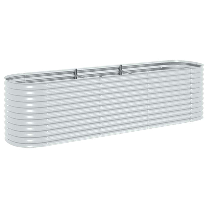 Strat înălțat de grădină argintiu 320x80x81 cm oțel galvanizat - WALTI WALTI