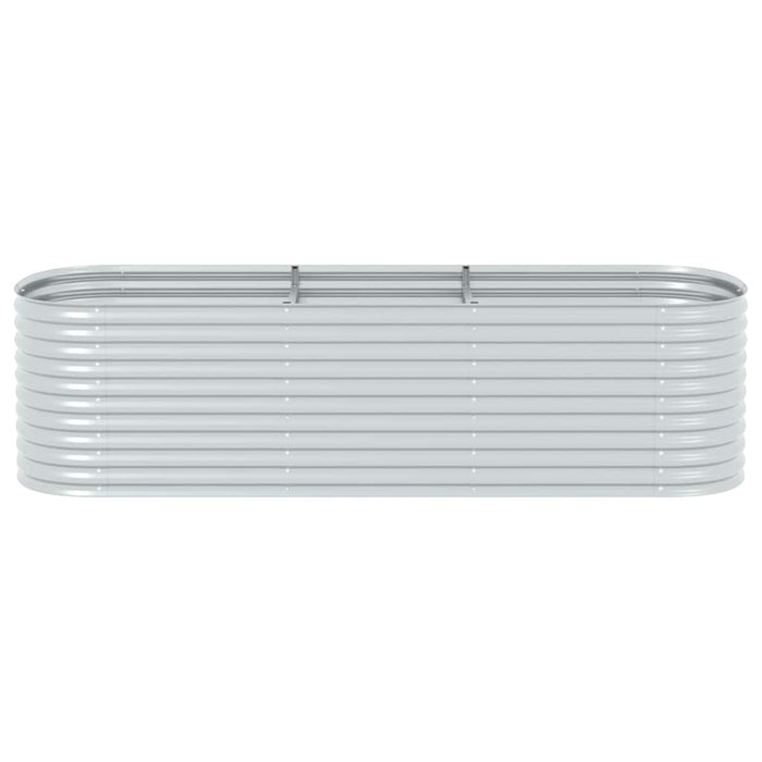 Strat înălțat de grădină argintiu 320x80x81 cm oțel galvanizat - WALTI WALTI