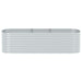 Strat înălțat de grădină argintiu 320x80x81 cm oțel galvanizat - WALTI WALTI