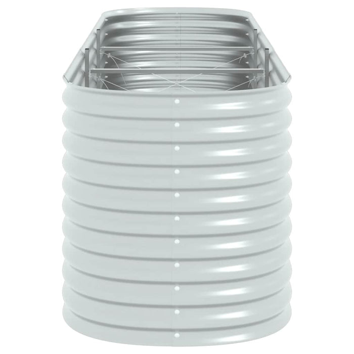 Strat înălțat de grădină argintiu 320x80x81 cm oțel galvanizat - WALTI WALTI