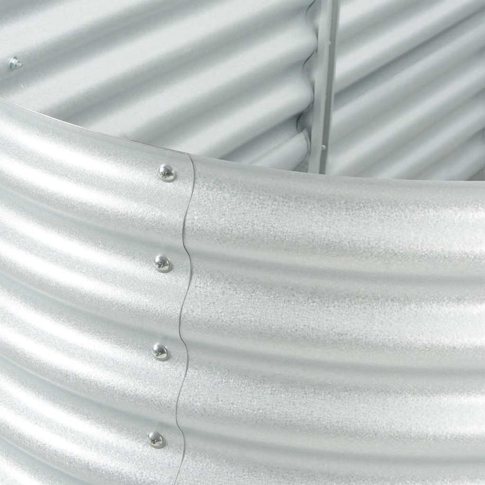Strat înălțat de grădină argintiu 320x80x81 cm oțel galvanizat - WALTI WALTI