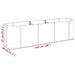 Strat înălțat de grădină argintiu 320x80x81 cm oțel galvanizat - WALTI WALTI