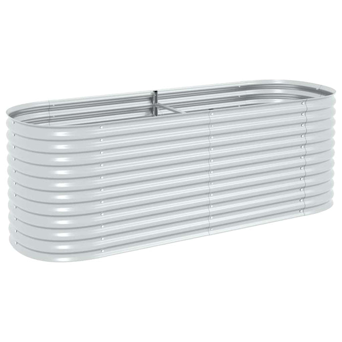 Strat înălțat grădină argintiu 240x80x81 cm oțel galvanizat - WALTI WALTI
