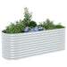 Strat înălțat grădină argintiu 240x80x81 cm oțel galvanizat - WALTI WALTI