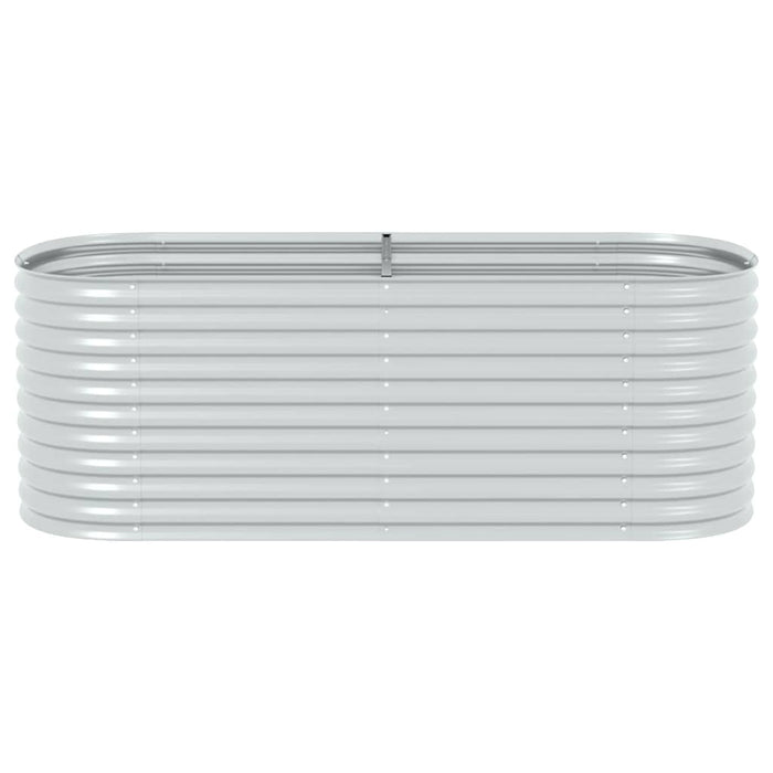 Strat înălțat grădină argintiu 240x80x81 cm oțel galvanizat - WALTI WALTI
