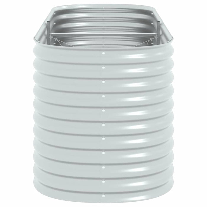 Strat înălțat grădină argintiu 240x80x81 cm oțel galvanizat - WALTI WALTI