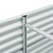 Strat înălțat grădină argintiu 240x80x81 cm oțel galvanizat - WALTI WALTI