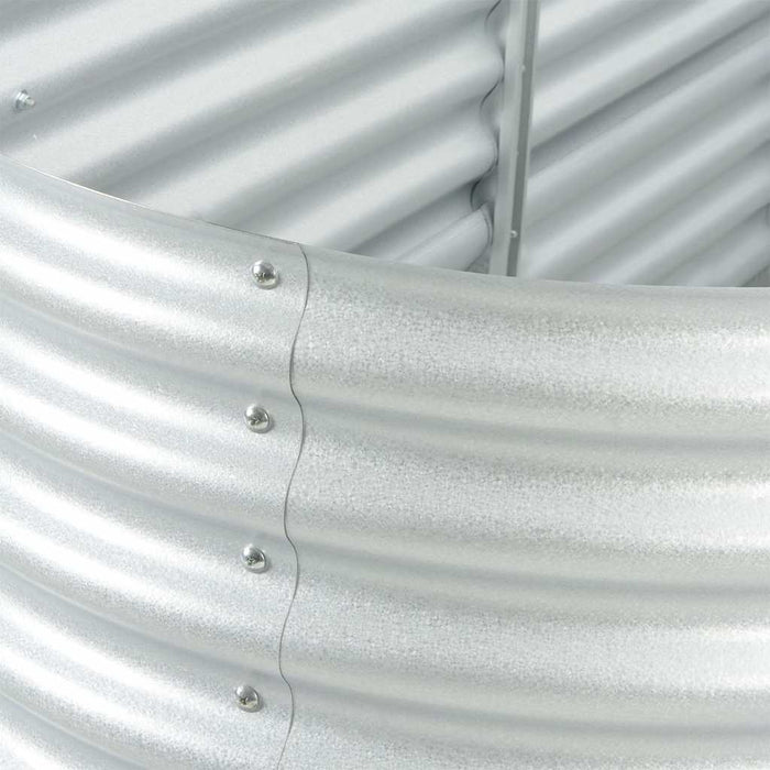 Strat înălțat grădină argintiu 240x80x81 cm oțel galvanizat - WALTI WALTI