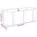 Strat înălțat grădină argintiu 240x80x81 cm oțel galvanizat - WALTI WALTI