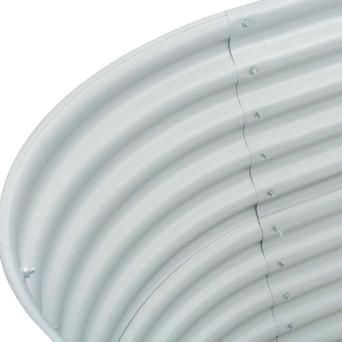 Strat înălțat de grădină, argintiu 160x80x81cm oțel galvanizat - WALTI WALTI